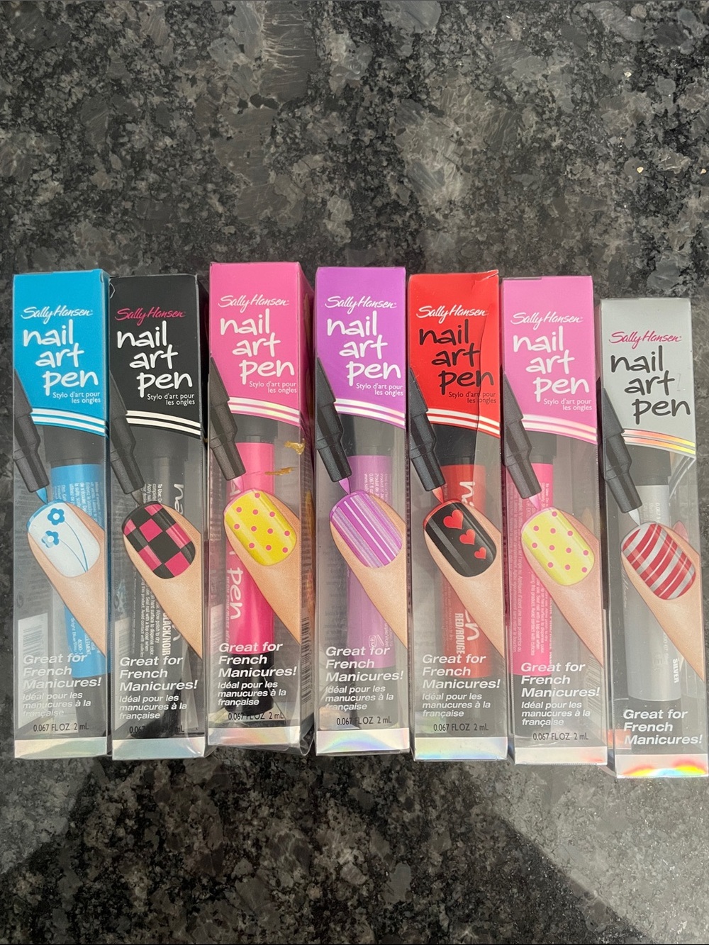 7 Sally Hansen Nail Art Pens - Assorted Colors